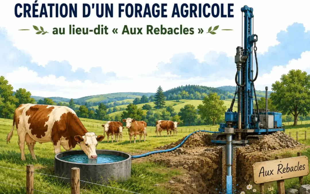Avis aux administrés : Création d&rsquo;un forage agricole au lieu-dit « Aux Rebacles »