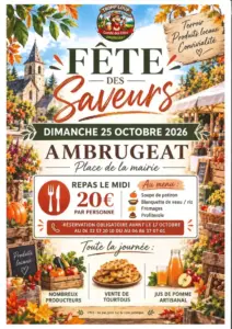 Affiche fête des saveurs 2026 - Ambrugeat